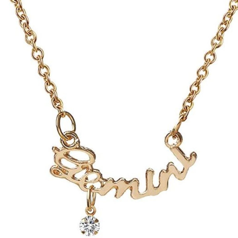 Horoscope Gemini birthday Gift Sign Customized Personalized gold necklace